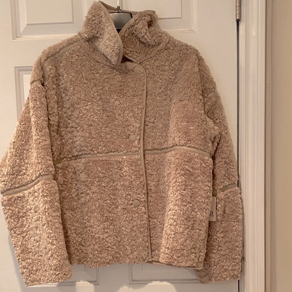 a.n.a Tan Teddy Jacket NWT
